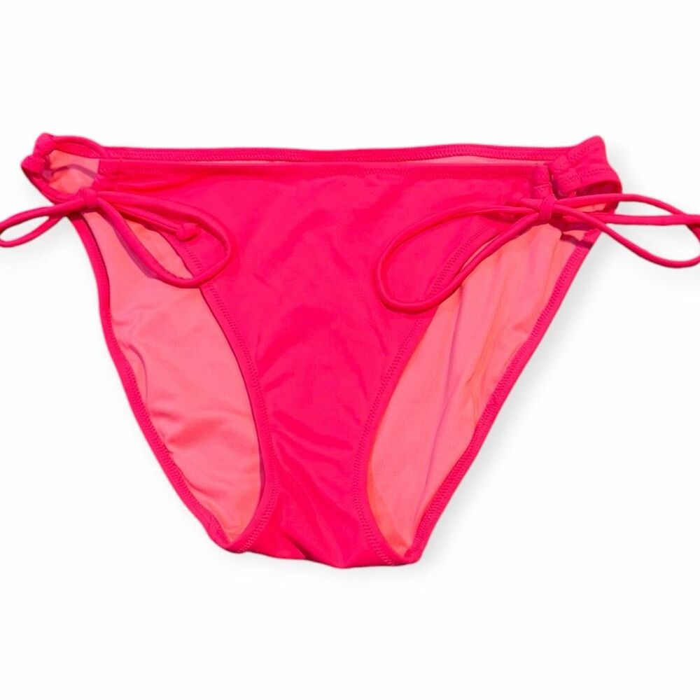 VICTORIA’S SECRET Women’s Neon Pink Side Tie Bikini Bottoms Medium